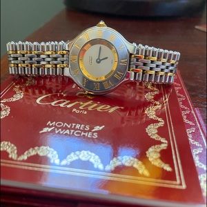 Cartier Two-Tone Silver and Gold Women's Watch